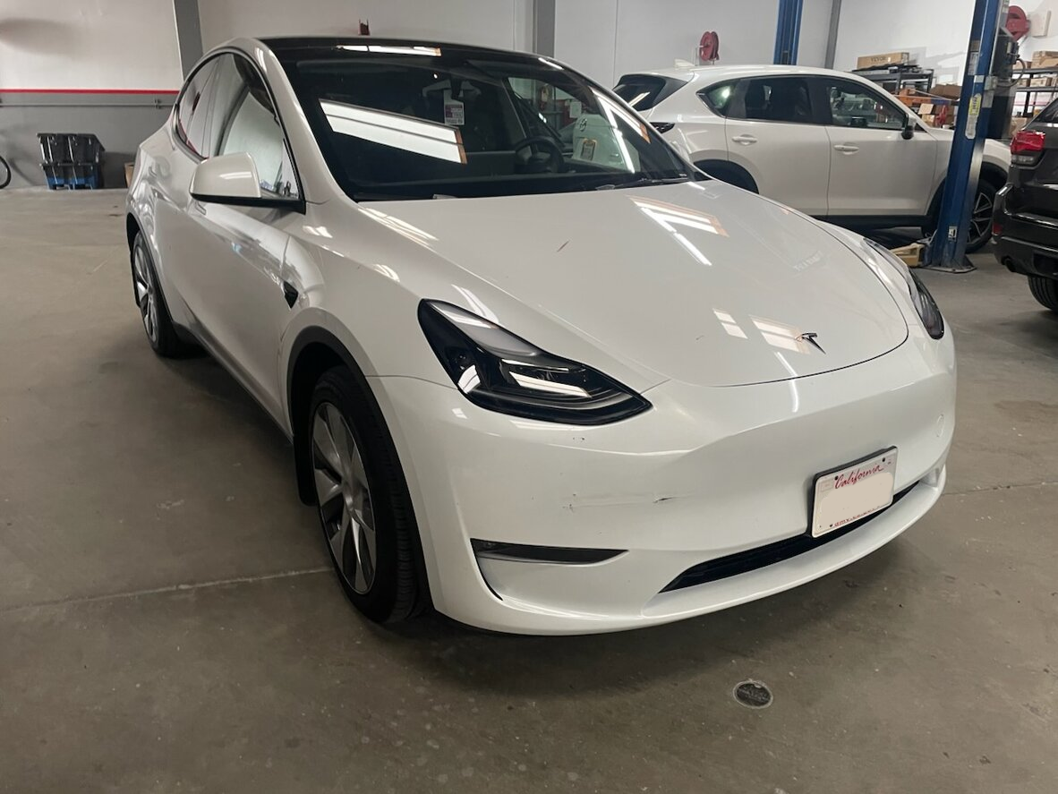 White Tesla
