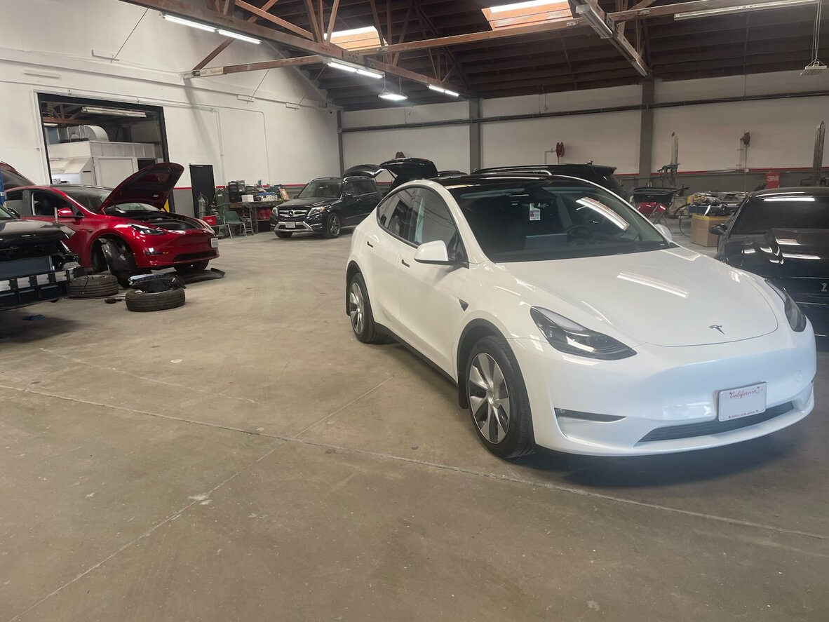 White Tesla